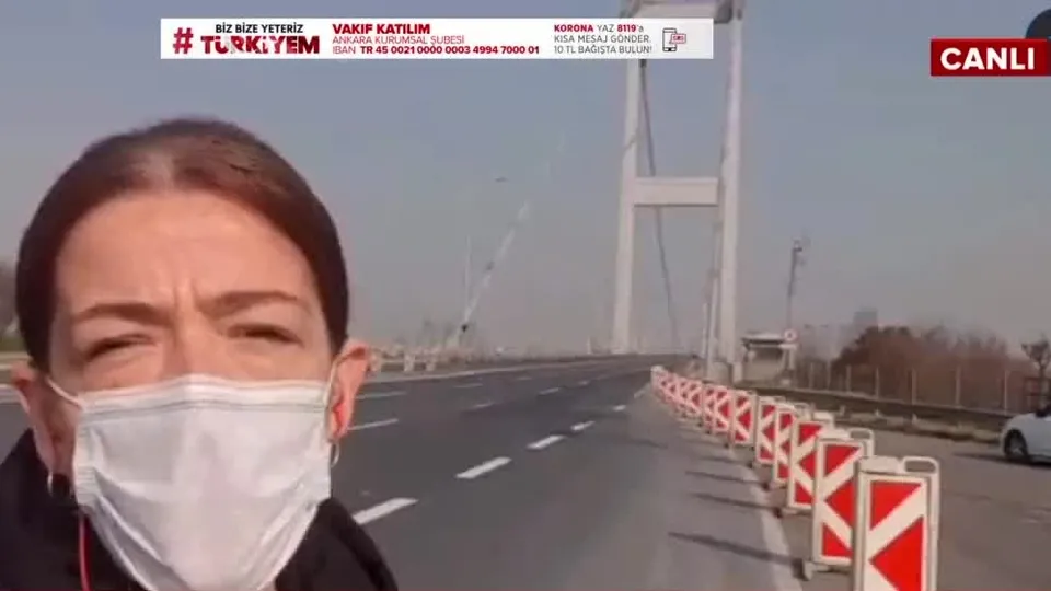 Sokağa çıkma yasağının ardından 15 Temmuz Şehitler Köprüsü boş kaldı