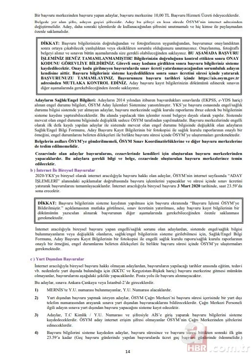 YKS başvuru kılavuzu tam 142 sayfa! YKS 2020 başvurusu yapmadan mutlaka okuyun! İşte 2020 YKS başvuru kılavuzu 18