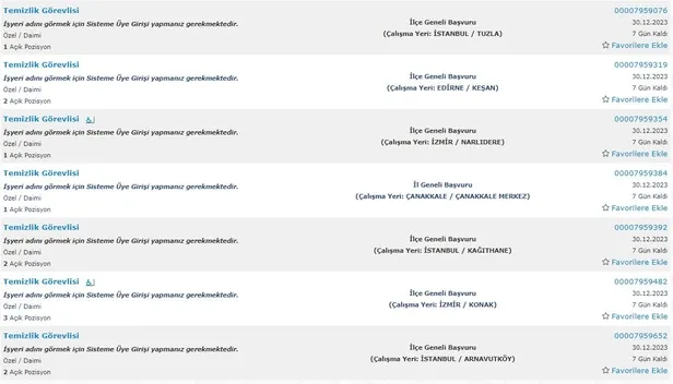İŞKUR yılın son alımlarını paylaşıyor! İlkokul mezunu 5.234 personel alımı başladı! İşte temizlik görevlisi şartları