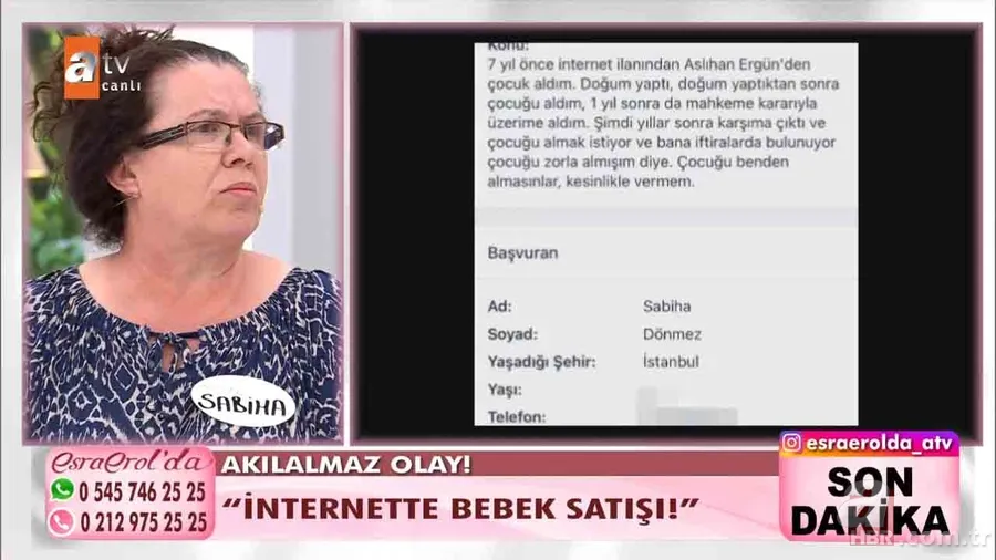 Esra Erol'da internet üzerinden bebek satışı iddiası! Yalanını Esra Erol ortaya çıkardı 16