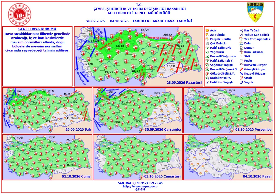 Yağışlı hava yurdu sarıyor! Meteoroloji'den kritik uyarı! İstanbul'da sağanak ve 60 km/s rüzgar etkili olacak - 1