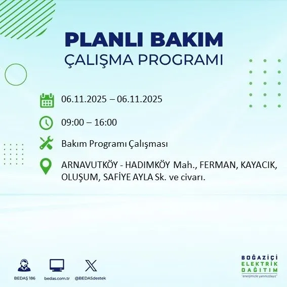 6 Kasım İstanbul’da 9 saatlik kesinti: İstanbul'da hangi ilçelerde elektrik kesilecek? Mahalleniz listede mi? İstanbul’da 9 saatlik kesinti: Hangi ilçelerde elektrikler kesilecek?