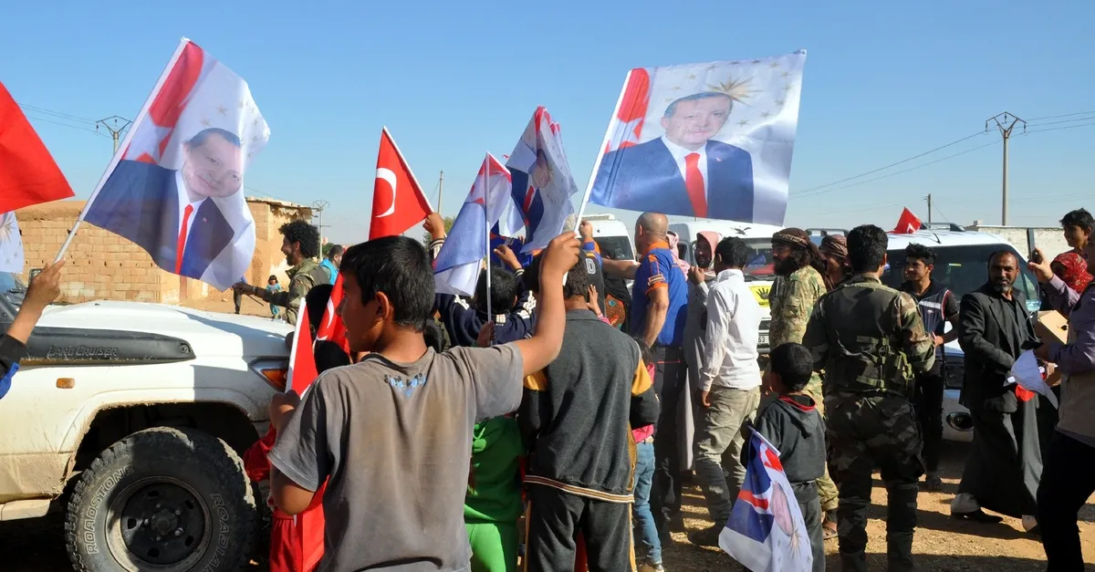 Tel Abyad'da çocukların Erdoğan sevgisi