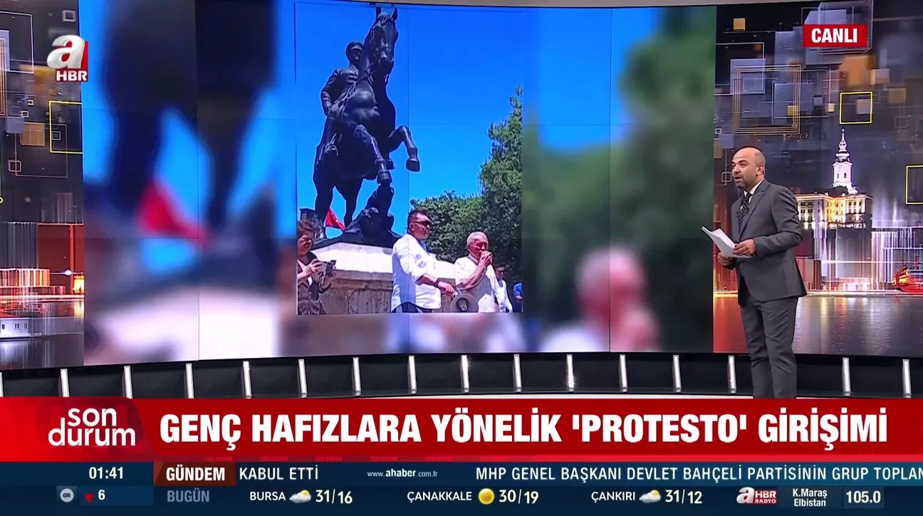 Genç hafızlara yönelik protesto girişimi!
