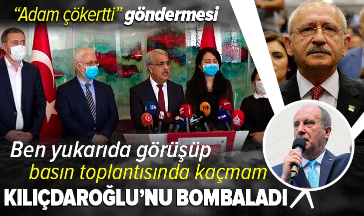 Son dakika: Muharrem İnce’den Kılıçdaroğlu’na çok sert HDP eleştirisi: Ben yukarıda görüşüp basın toplantısında kaçmam