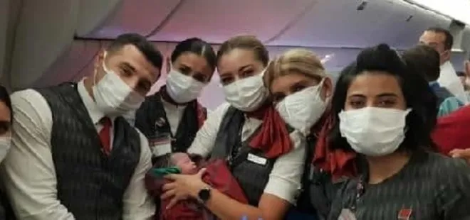 THY’de bebek heyecanı! Afganistan vatandaşı 10 bin metrede doğum yaptı