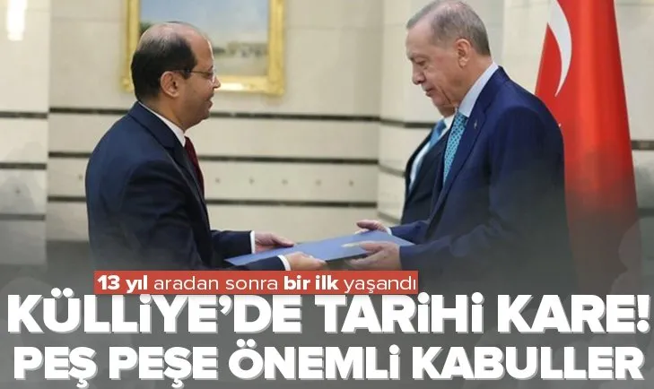 Başkan Erdoğan’dan Külliye’de peş peşe önemli kabuller! 13 yıl sonra bir ilk yaşandı