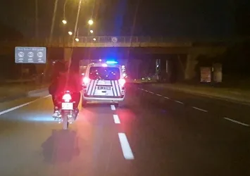 Önce kaçtı yakalanınca 'polis benim baş tacım' dedi!