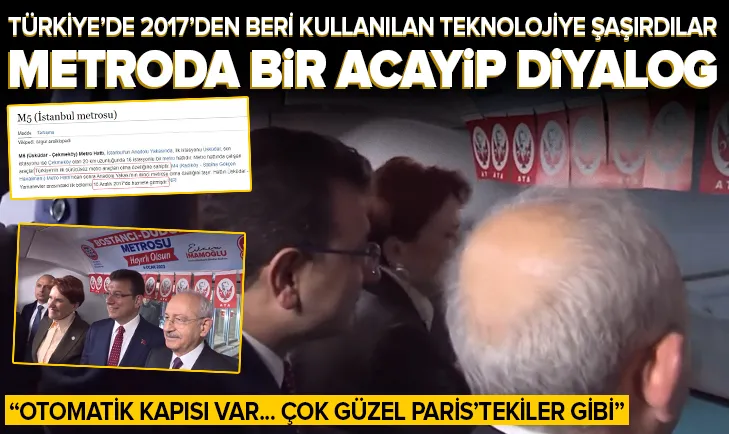 Akşener otomatik kapılı metroya şaşırdı