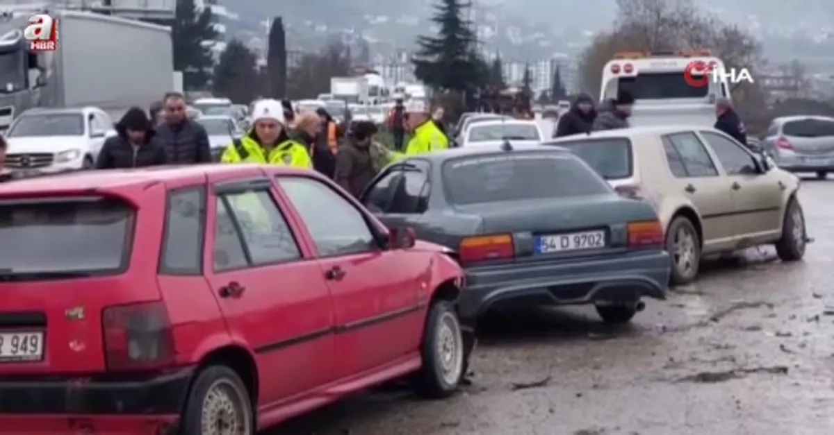9 aracın karıştığı zincirleme kaza