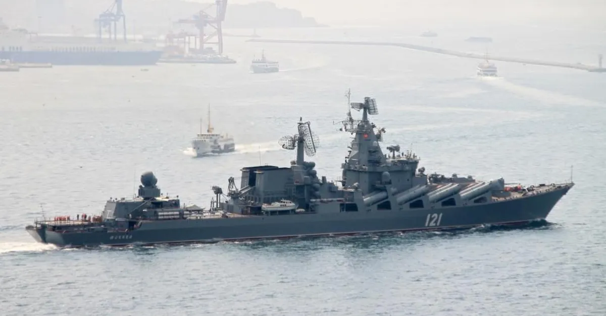 Rusya: Moskova kruvazörü battı