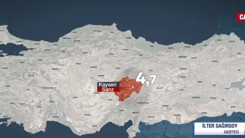 Kayseri’de 4,7 büyüklüğünde deprem