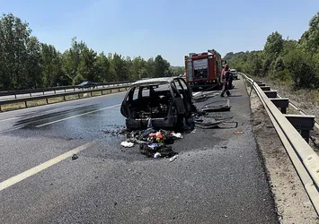 Yabancı plakalı otomobil hurdaya döndü!