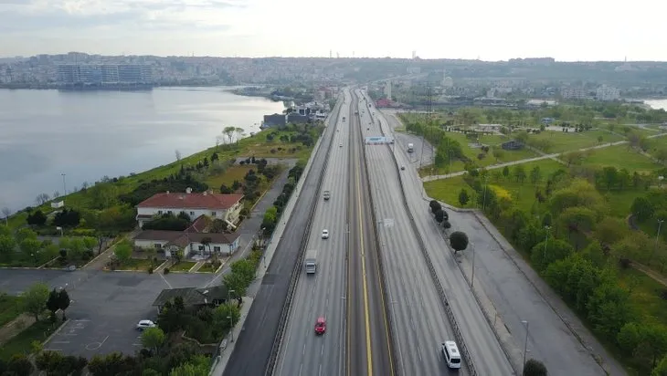 Sokağa çıkma yasağının 2. gününde İstanbul! Havadan böyle görüntülendi