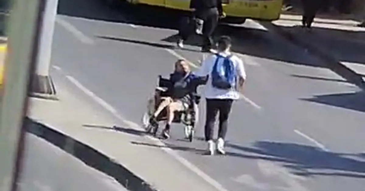 Sarıyer’de "insanlık ölmemiş" dedirten görüntü kamerada!