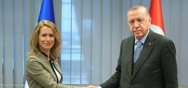 Son dakika: Başkan Erdoğan Estonya Başbakanı Kallas ile görüştü
