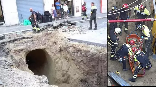 Roma'da görenleri şaşkına çeviren soygun girişimi! Kazdığı tünelin altında kaldı - 2