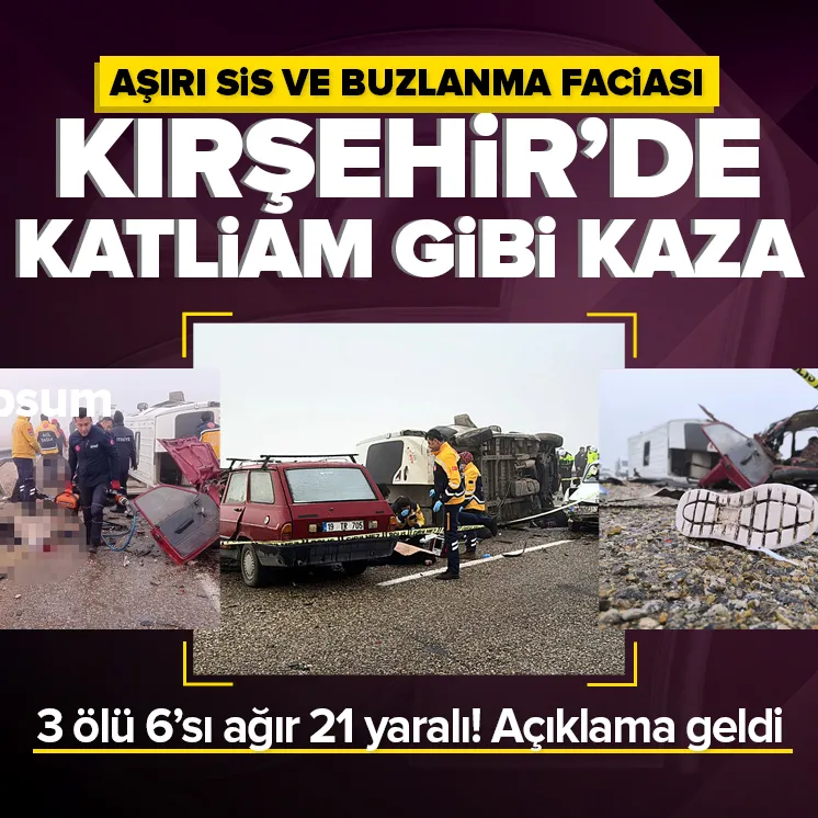 Kırşehirde katliam gibi kaza! Ölü ve yaralılar var