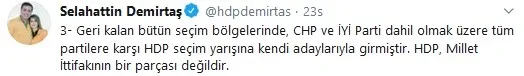 Selahattin Demirtaş’tan CHP itirafı