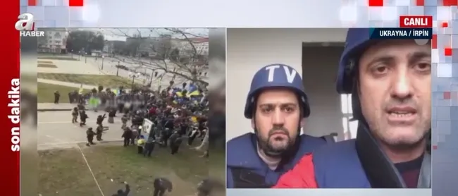 Türk kameraman İrpin’de mahsur kaldı! Yaşadıklarını A Haber’de anlattı