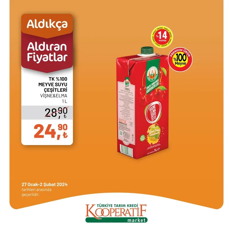Tarım Kredi Market indirim için son gün! TK’da tost peyniri 129,90 TL, zeytin 129,90 TL, beyaz peynir 109,90 TL, çay 106,90 TL, tereyağı 59,00 TL… - 11