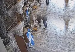 Ayasofya'da alçak provokasyon! "Ya Ortodoks ol ya da öl" bayrağı açtılar