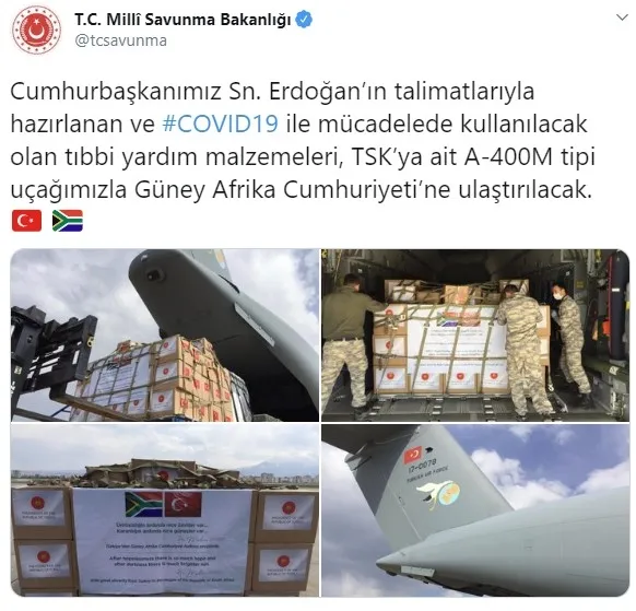TSK'nın yardım uçağı Güney Afrika'ya hareket etti - 1