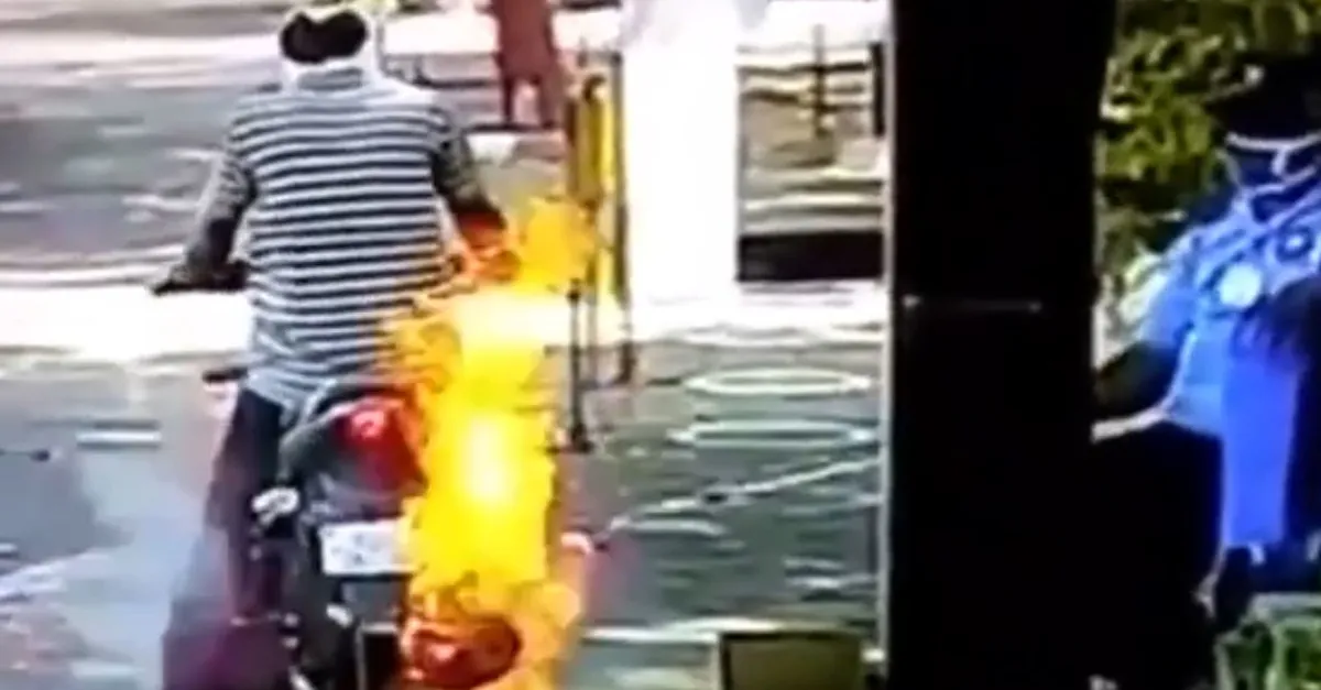 Son dakika: Dezenfekte edilirken aniden alevler içine kaldı! Dehşet anları kamerada |Video