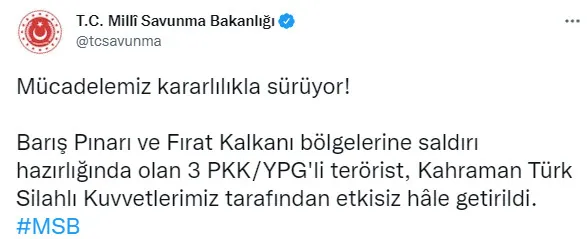 Son dakika: Saldırı hazırlığındaki 3 terörist etkisiz hale getirildi - 1
