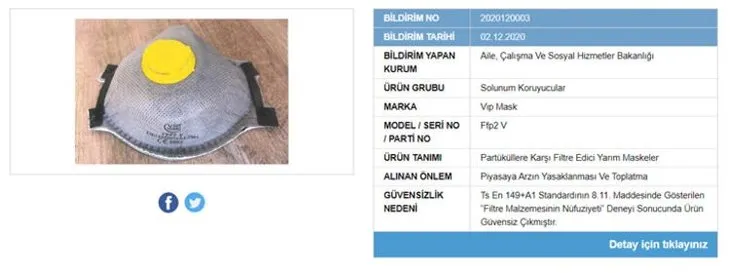 Son dakika: Bu marka maskeler tehlike saçıyor! Türkiye genelinde satışı yasaklandı! İşte marka marka