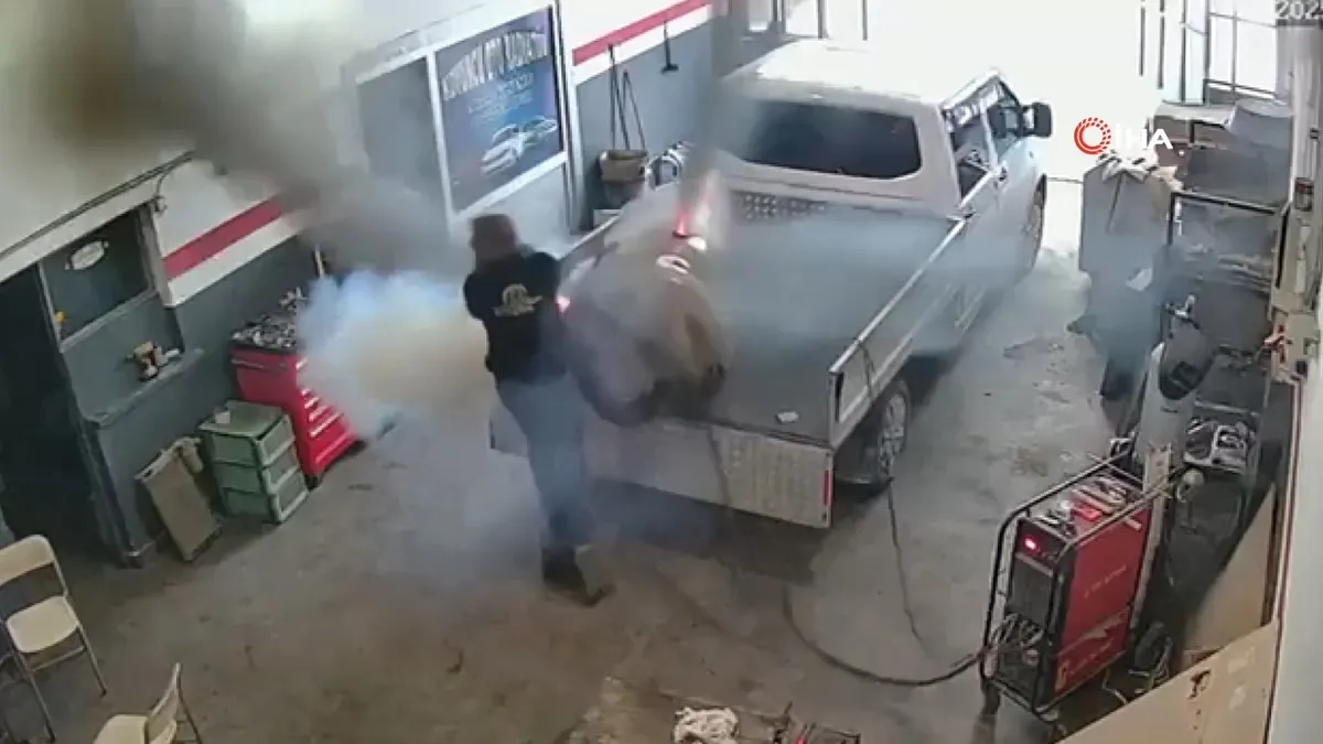 Görüntüler Konya'dan! Sanayi sitesinde korkunç anlar