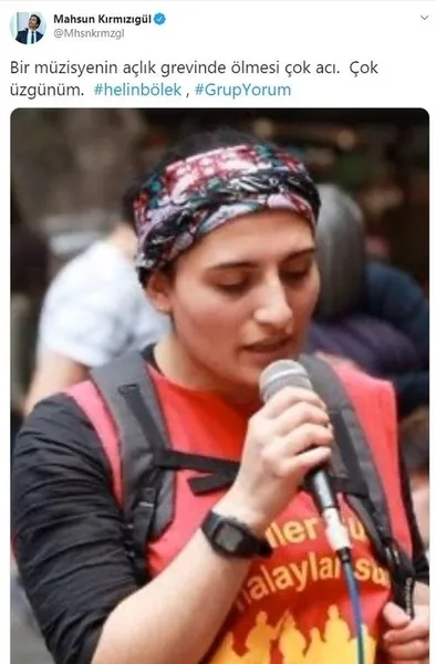 Mahsun Kırmızıgül, ’terör örgütü DHKP-C sempatizanı Helin Bölek’i andı! Tepki yağdı
