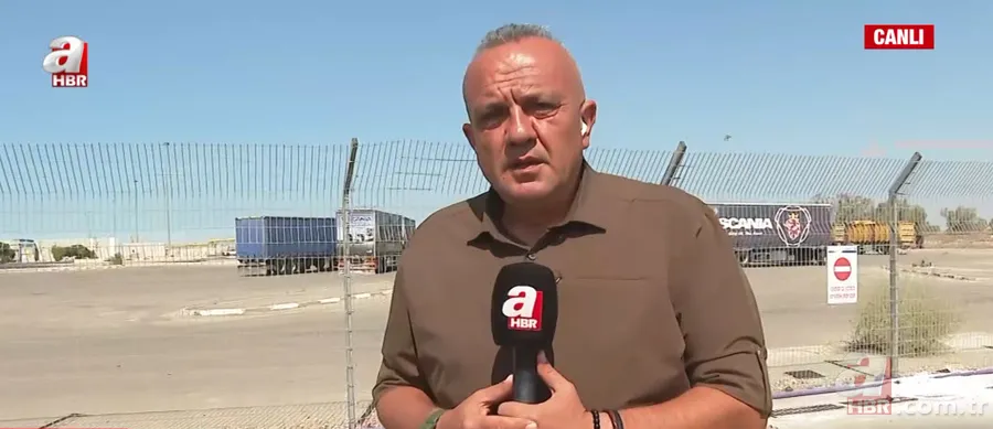 Gazze sınırında hareketlilik! Gazze'ye giren yardım tırları A Haber'de 9