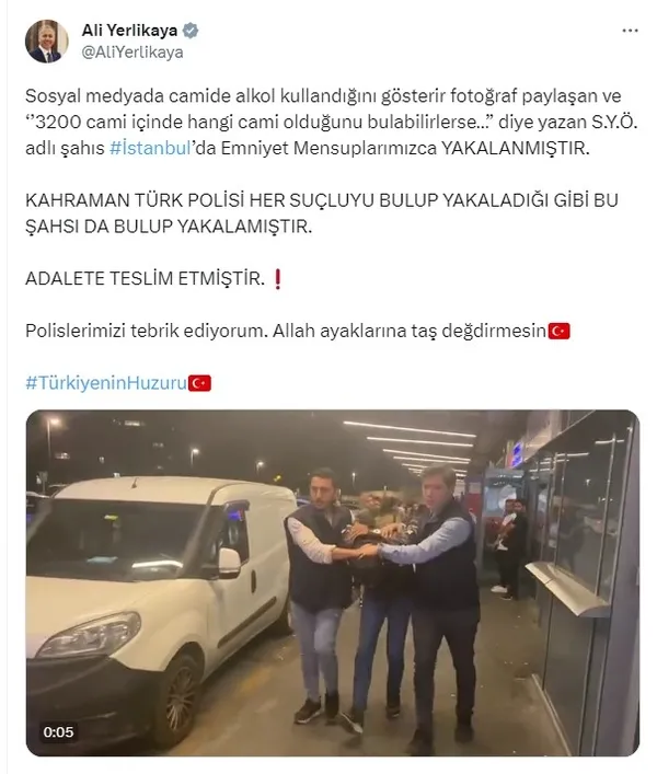 camide-icki-icip-goruntulerini-paylasti-ahlaksiz-adamin-sozleri-cileden-cikardi-1694807744724.jpg Camide içki içip görüntülerini paylaştı! Ahlaksız adamın sözleri çileden çıkardı! Bakan Yerlikaya: Şahıs yakalandı - 2