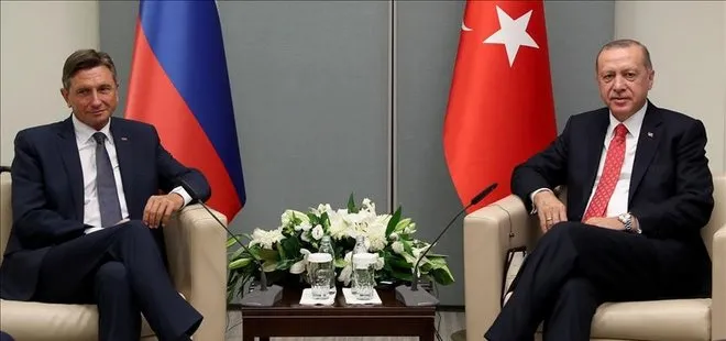 Cumhurbaşkanı Erdoğan, Slovenya Cumhurbaşkanı Pahor ile görüştü