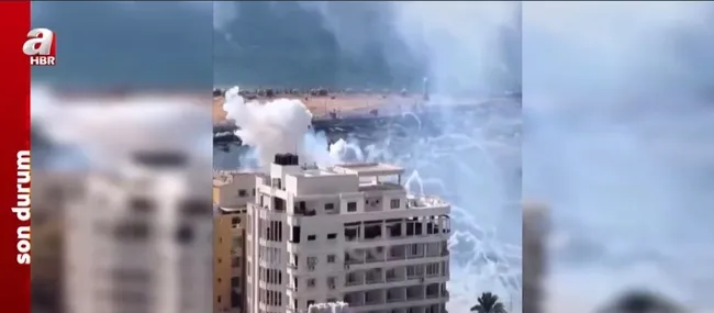 İsrail Gazze’de yasaklı fosfor bombası kullandı! İşte o anlar…