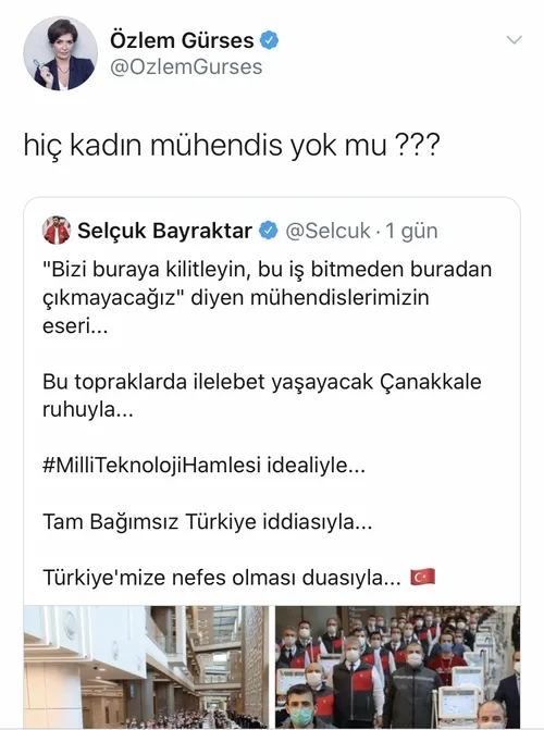 Selçuk Bayraktar’dan Sözcü Gazetesi Yazarı Özlem Gürses’e kapak