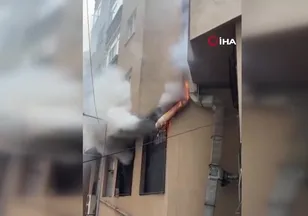 Şişli’de korkutan baca yangını