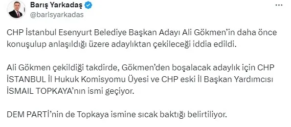 CHP ile DEM’den Esenyurt’ta ortak aday kararı! Ses Kandil’den yükseldi... PKK elebaşından itiraf