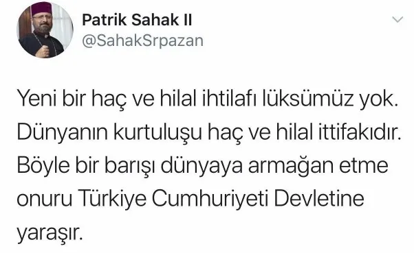 Türkiye Ermenileri Patriği Sahak Maşalyan Ayasofya ibadete açılsın dedi
