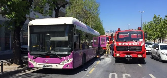 Son dakika: Fatih’te İETT otobüsünde yangın