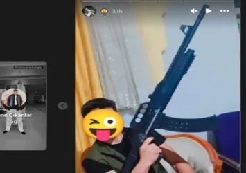 Sosyal medyada silahla fotoğraf paylaşımına tutuklama!