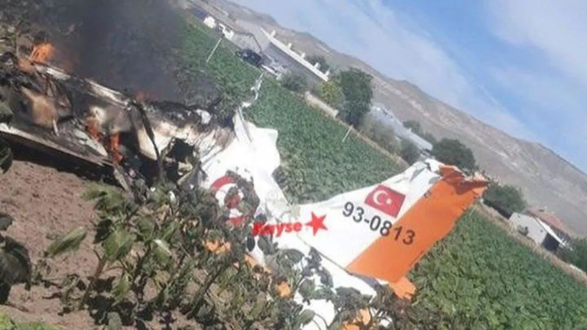 Kayseri'de askeri eğitim uçağı düştü! Pilotlardan acı haber! Görgü tanığı kaza anlarını anlattı...