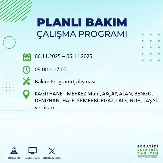 6 Kasım İstanbul’da 9 saatlik kesinti: İstanbul'da hangi ilçelerde elektrik kesilecek? Mahalleniz listede mi? İstanbul’da 9 saatlik kesinti: Hangi ilçelerde elektrikler kesilecek?