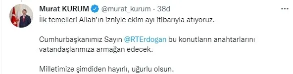 Bakan Kurum'dan Kemal Kılıçdaroğlu'na "TOKİ" yanıtı! "Siz isteseniz de istemeseniz de..." - 1