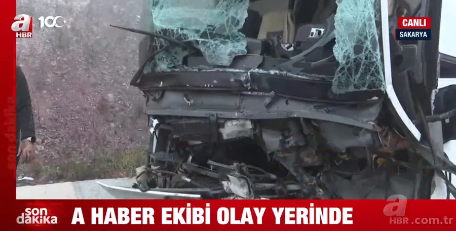 Kuzey Marmara Otoyolu'nda katliam gibi kaza! 7 araç birbirine girdi | A Haber olay yerinde! İşte otobüsün son hali 14