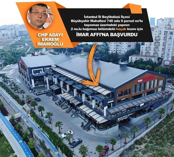 CHP adayı Ekrem İmamoğlu kaçak yapısı için imar barışına başvurmuş