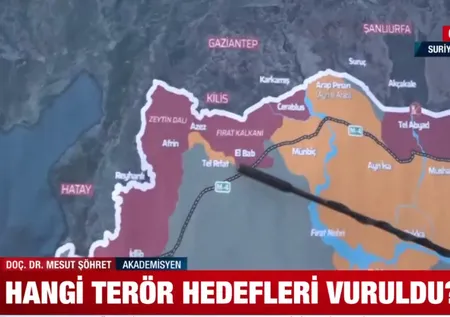 Hangi terör hedefleri vuruldu? 5. kara harekatı gelir mi? Harita üzerinde tek tek gösterdi | A HABER SURİYE SINIRINDA