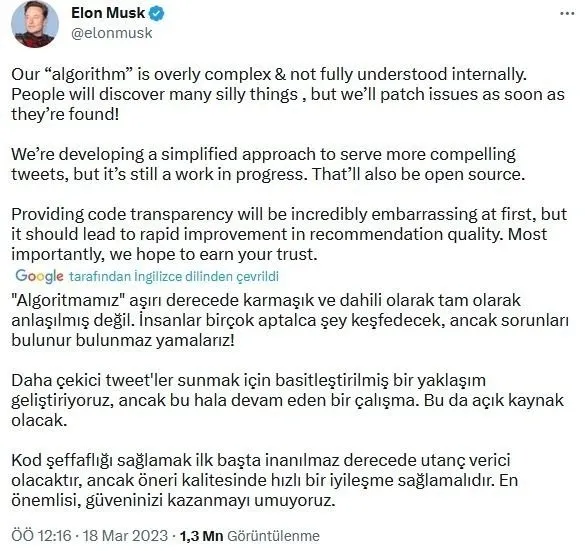 A Haber gündeme getirmişti! 'Twitter algoritması' haberleri tekrar gündemde! Elon Musk kaynak kodlarını açık hale getirdi - 2