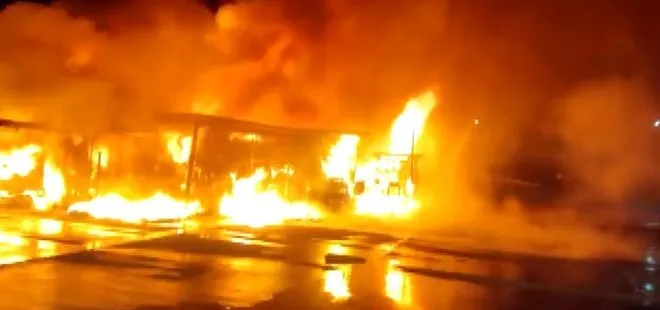 Kahramanmaraş’ta akaryakıt istasyonu yanında korkutan yangın
